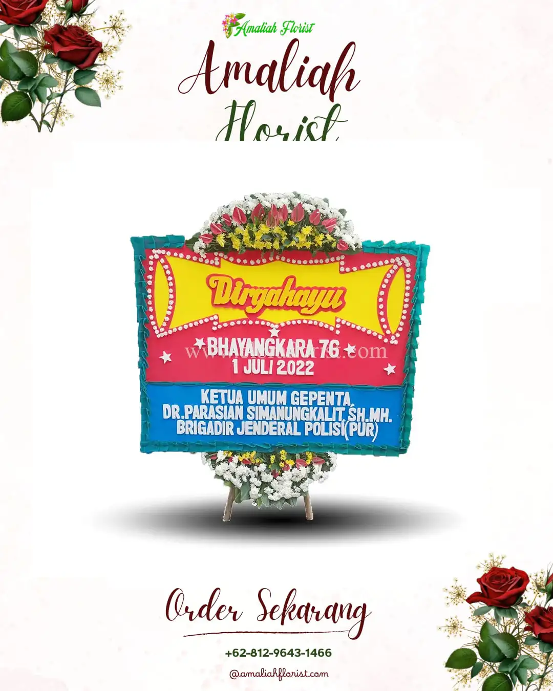 Papan Bunga HUT Ulang Tahun Tanah Tumbuh